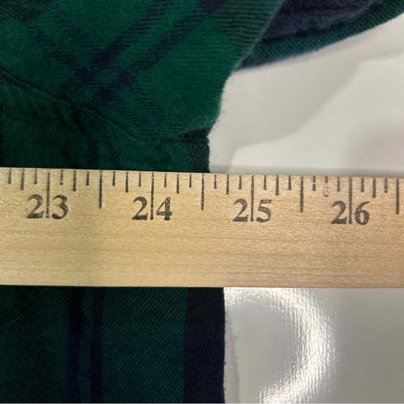 Old Navy Shirt Men’s XL Navy & Green Buffalo Check Plaid Long Sleeves - Picture 6 of 7